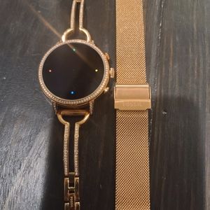 Fossil Q Venture 3rd Gen smart watch rose gold with extra band
